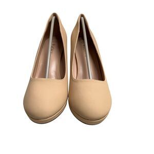 WuORWu Beige Round Toe Pumps Women's Dress‎ Shoes Size 11 SEE DESCRIPTION